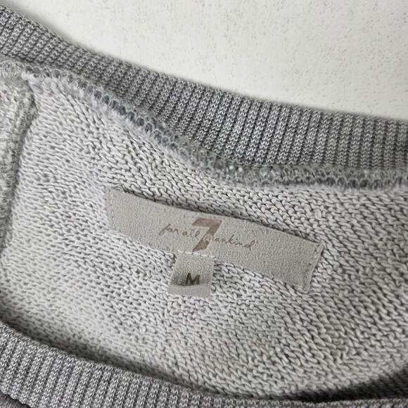 7 For All Mankind Sweater Womens Medium Pullover Crewneck Cotton‎ Blend Casual - Picture 6 of 10